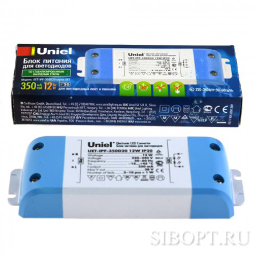 Блок питания для светодиодов 12Вт, 700мА, IP20 UET-IPF-700D20 Uniel