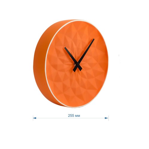 Часы настенные, круглые, цвет корпуса оранжевый, керамика, Ø25,5см, Apeyron