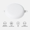 Панель светодиодная встраиваемая безрамочная FLP, 24Вт (18Вт+6Вт), 230В/50Гц, 2040лм, 4000К, IP20, ø170х21мм, круг, 3 режима свечения, регулировка под посадочное отверстие ø55-155мм, алюминиевый корпус Apeyron Фото 6