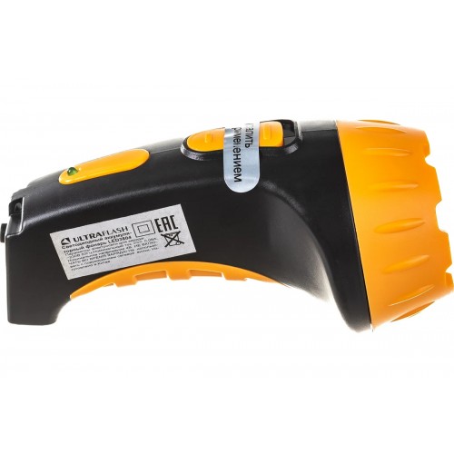 Фонарь светодиодный аккумуляторный Чёрный + Жёлтый, 4 LED, 220В, SLA, Пластик, коробка LED3804 ULTRAFLASH