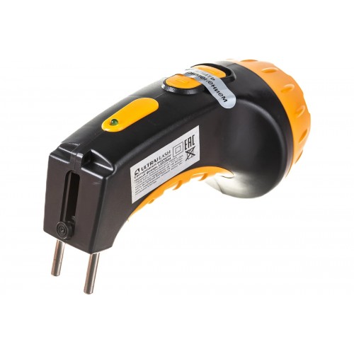 Фонарь светодиодный аккумуляторный Чёрный + Жёлтый, 4 LED, 220В, SLA, Пластик, коробка LED3804 ULTRAFLASH