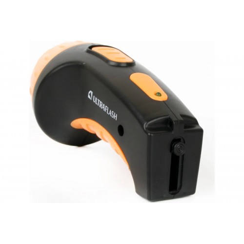 Фонарь светодиодный аккумуляторный Чёрный + Жёлтый, 4 LED, 220В, SLA, Пластик, коробка LED3804 ULTRAFLASH