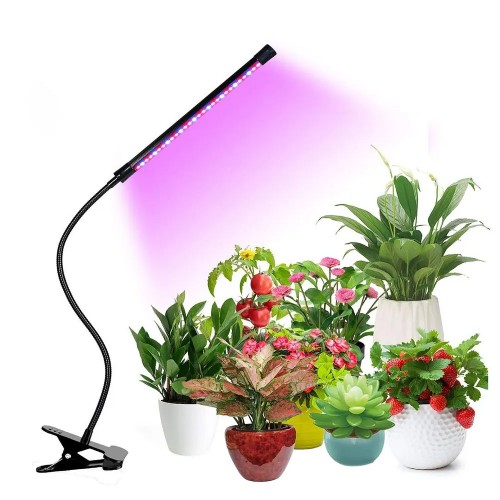 Светильник настольный для растений светодиодный на прищепке, 8Вт, IP40, Черный UF-780, C02, Ultraflash