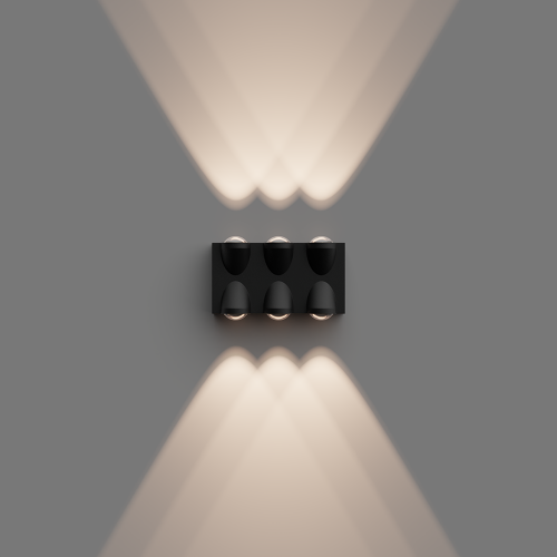 Светильник фасадный светодиодный 6Вт, 3000К, IP54, 480Лм, Черный, 140х80х50мм Apeyron