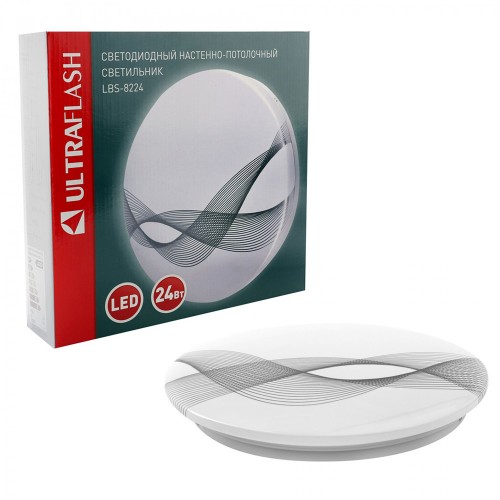Светильник настенно-потолочный светодиодный 24Вт, 6500K, LBS-8224 Ultraflash