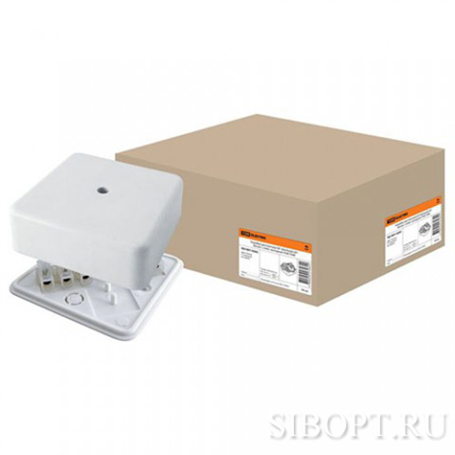 Коробка распаячная KP ОП 50x50x20мм, IP40 Белая TDM Фото №1
