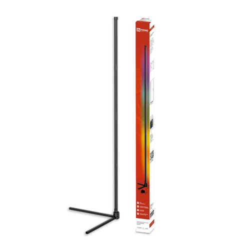 Светильник напольный светодиодный ТСО 01Ч 12Вт RGB, с пультом ДУ, с адаптером ЧЕРНЫЙ IN HOME