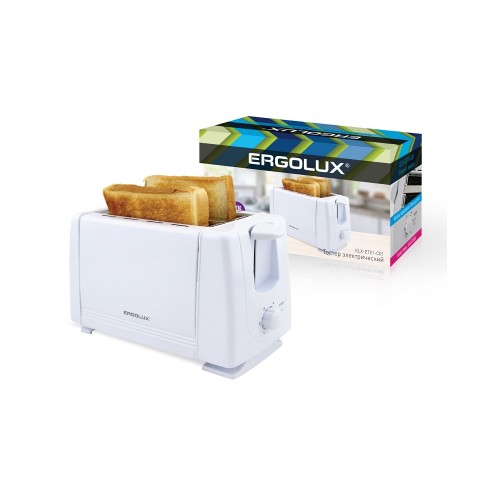 Тостер 700Вт, 220В, Белый ELX-ET01-C01 ERGOLUX Фото №1