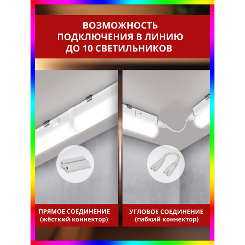 Светильник светодиодный СПБ-Т5-RGBW 15Вт 230B red-green-blue-4000К 1180мм IN HOME