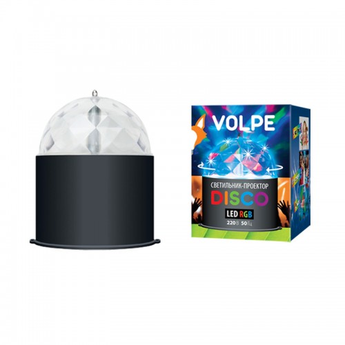 Светильник-проектор светодиодный 220В, RGB, кабель с вилкой, Чёрный ULI-Q302 DISCO Volpe