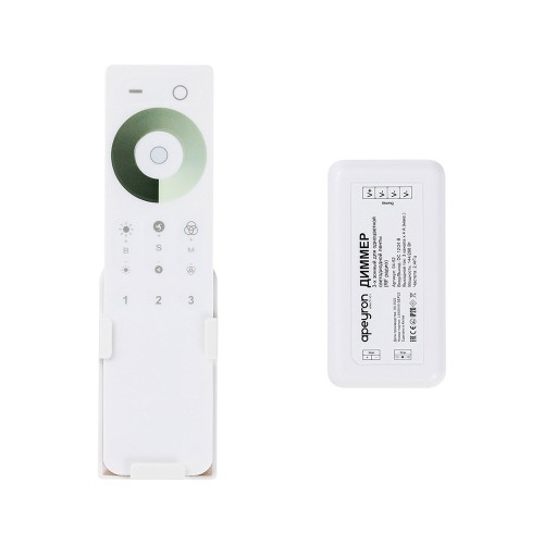 Диммер для светодиодных монохромных лент 12/24В, 144/288Вт, 3 канала х 4А,  пульт ДУ сенсорный Apeyron Фото №1