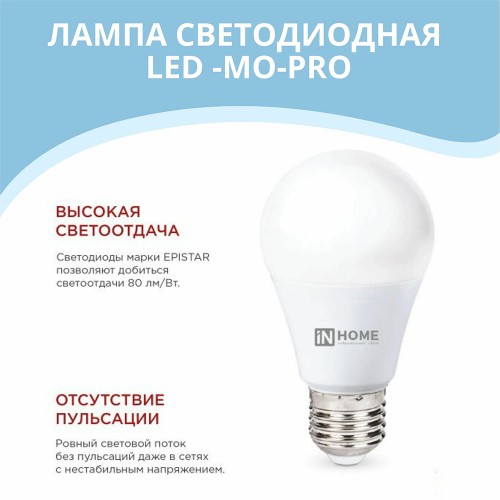 Лампа светодиодная низковольтная LED-MO-PRO 20Вт 12-48В Е27 6500К 1650Лм IN HOME