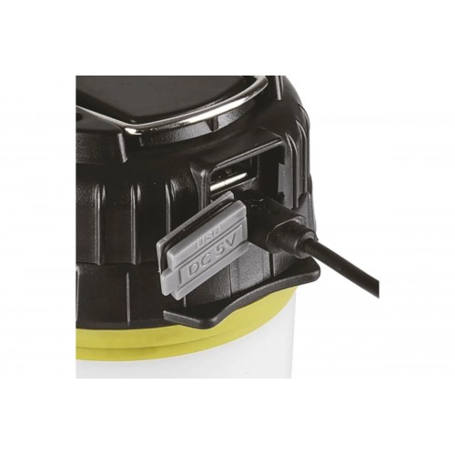 Фонарь светодиодный аккумуляторный многофункциональный Черный+Зеленый, 220В, 5Вт, 4,4Ач, USB2.0, Micro USB, Powerbank, Пластик, коробка LED5124 Camelion