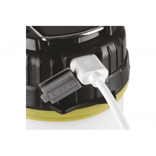 Фонарь светодиодный аккумуляторный многофункциональный Черный+Зеленый, 220В, 5Вт, 4,4Ач, USB2.0, Micro USB, Powerbank, Пластик, коробка LED5124 Camelion