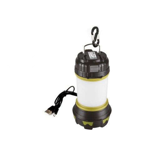 Фонарь светодиодный аккумуляторный многофункциональный Черный+Зеленый, 220В, 5Вт, 4,4Ач, USB2.0, Micro USB, Powerbank, Пластик, коробка LED5124 Camelion