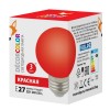 Лампа декоративная светодиодная форма шар 3Вт, G60, E27, Красный, 220В Volpe Фото 2