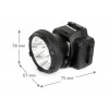 Фонарь светодиодный аккумуляторный налобный Чёрный, 5 LED, 220В, Пластик, коробка LED5365 ULTRAFLASH Фото 3