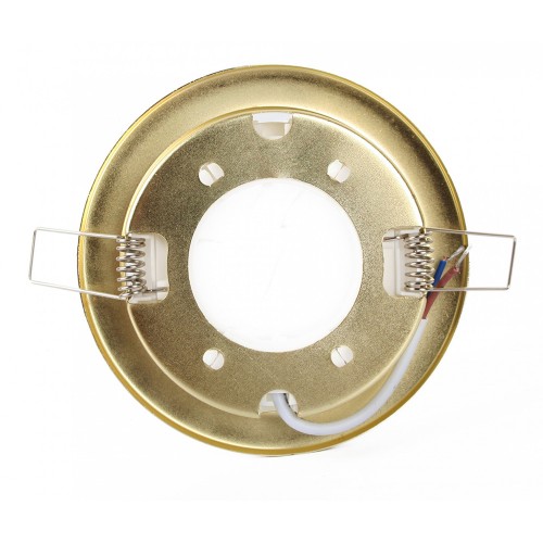 Светильник точечный встраиваемый GX53 GX53 220В Золотой матовый GX-53-05 ULTRAFLASH Фото №4