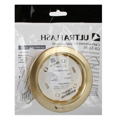 Светильник точечный встраиваемый GX53 GX53 220В Золотой матовый GX-53-05 ULTRAFLASH Фото №8