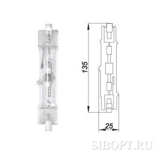 Лампа металлогалогенная 150Вт, RX7s, 3000K, T25 MHW TD 150W/842 RX7s PHILIPS