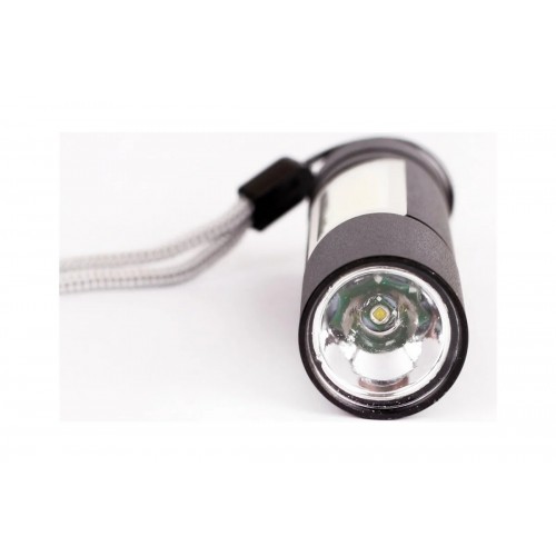 Фонарь светодиодный Чёрный, 2 LED, 3Вт, 3 режима, 4В, аккум., USB, Алюминий 51523 UltraFlash Фото №2