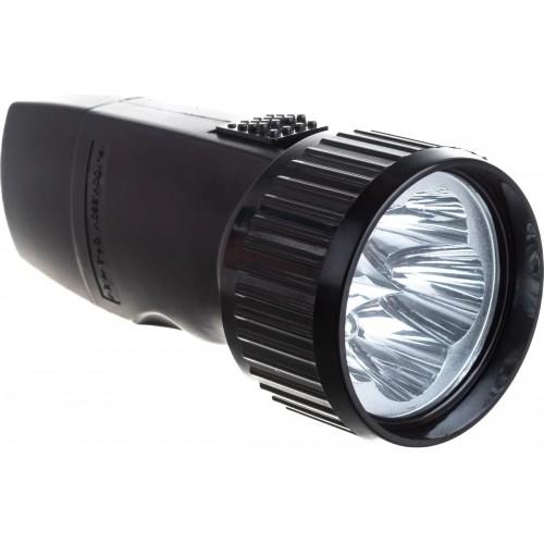 Фонарь светодиодный аккумуляторный Чёрный, 5 LED, 220В, SLA, Пластик, коробка LED3859 ULTRAFLASH
