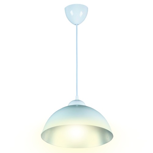 Светильник подвесной 40Вт, 220В, E14, 450мм, Металл, Белый + Серебристый APEYRON