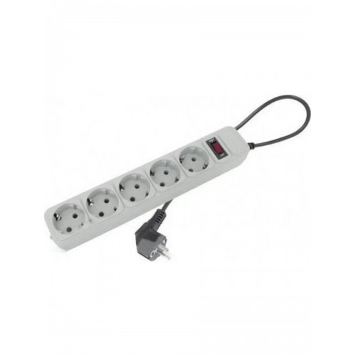 Сетевой фильтр 5 гнезд, с заземлением, длина 3 метра, с выключателем, со шторками, белый, SP-530, Спутник
