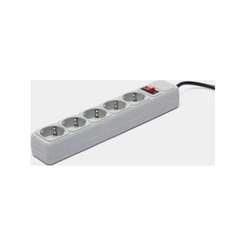 Сетевой фильтр 5 гнезд, с заземлением, длина 3 метра, с выключателем, со шторками, белый, SP-530, Спутник