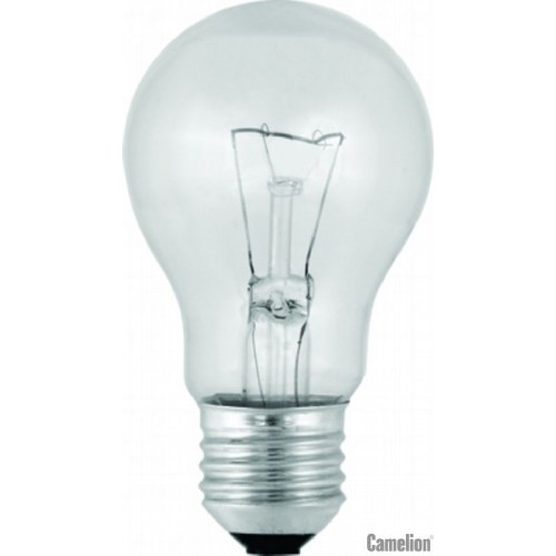 Лампа накаливания груша прозрачная 75Вт, E27, A55 Camelion Фото №2