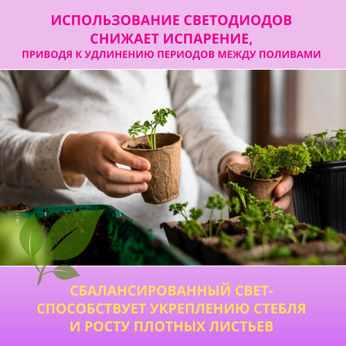Лампа для растений светодиодная 25Вт, A65, E27, FITO, In Home