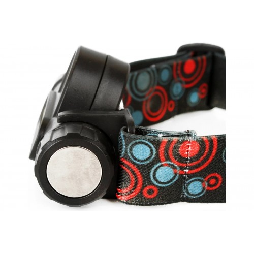 Фонарь светодиодный аккумуляторный налобный Черный, 3Вт XPE + COB LED, 3,7В, 2 режим, Пластик, коробка LED1340 ULTRAFLASH