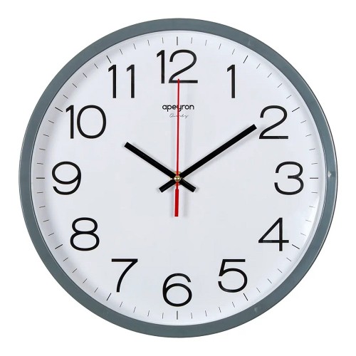 Часы настенные, круглые, серый, пластик, АА, PL213032 APEYRON