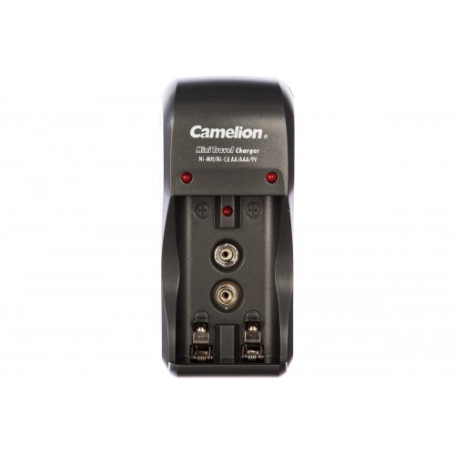 Зарядное устройство 2хAA/2xAAA или 1x9V, складная вилка, таймер, Титановое BC-1001A Camelion
