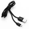 Кабель Micro USB ELX-CDC01P-C02 ПРОМО USB, 2А, 1м, Черный, Зарядка+Передача данных, Пакет) ERGOLUX