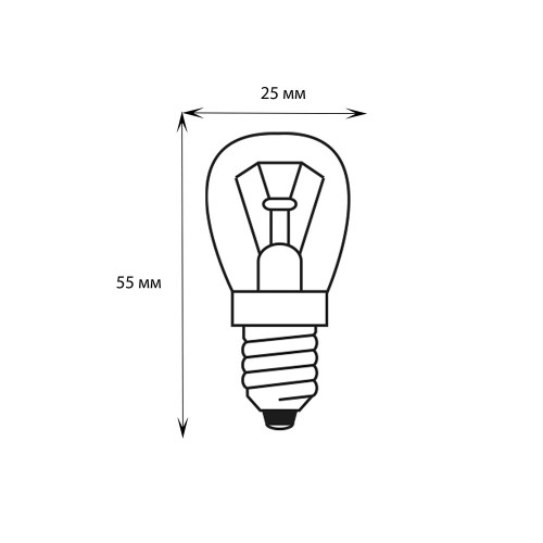 Лампа накаливания для холодильника и швейных машин 7Вт IL-F25-CL-07/E14 Uniel Фото №4