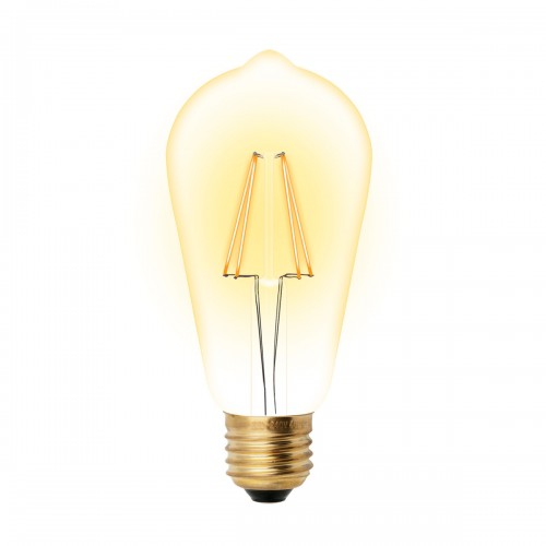 Лампа светодиодная LED-ST64-5W/GOLDEN/E27 GLV22GO Vintage. Форма «конус», золотистая колба. Картон. ТМ Uniel Фото №2