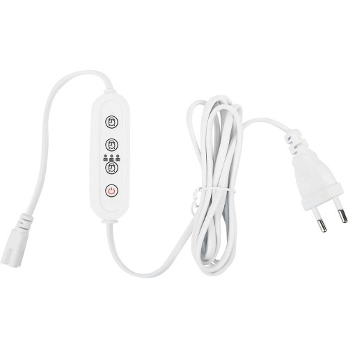 Таймер для фито светильника 1500Вт, 220В, длина 2 метра, с вилкой, с разъемом L,N,G, UST-E33 WHITE 2М Uniel