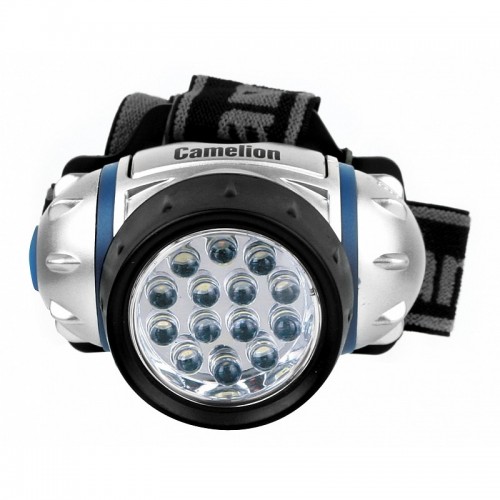 Фонарь светодиодный налобный Металлик, 14LED, 3xR03 в комплекте, 4 режима, Пластик, LED5312-14F4 Camelion Фото №6