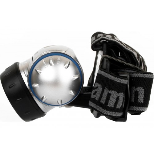 Фонарь светодиодный налобный Металлик, 19LED, 3xR03 в комплекте, 4 режима, Пластик, LED5313-19F4 Camelion