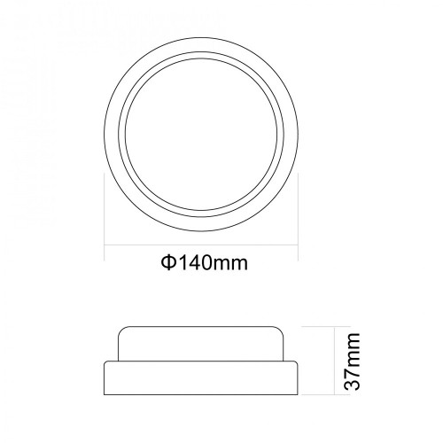 Светильник влагозащищённый светодиодный 8Вт, 4000K, 220В, IP65, круглый, Белый LBF-0308 C01 ULTRAFLASH