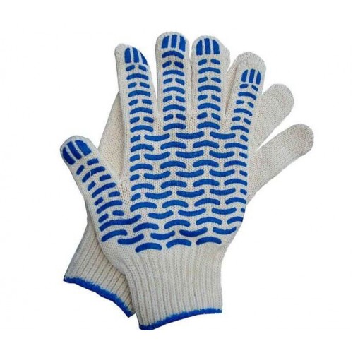 Перчатки ХБ с покрытием ПВХ Волна 5 нитей, 54-56г (10шт.) REXANT