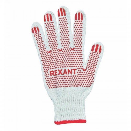 Перчатки ХБ с покрытием ПВХ 5 нитей, 48-50г (10шт.) REXANT