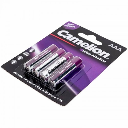 Батарейки щелочные BL4 LR03 ULTRA  Alkaline (LR03-BP4UT) Camelion Фото №3