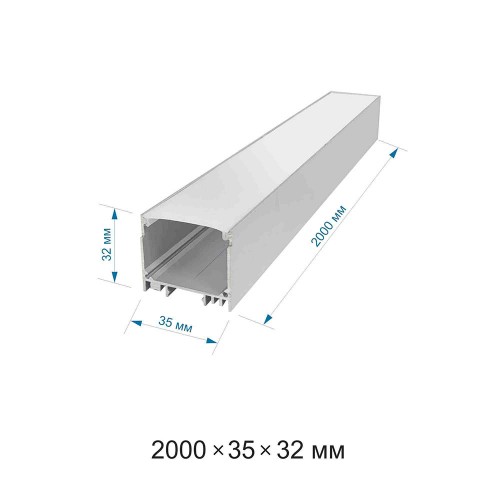Комплект Профиль накладной ширина ленты 12мм, длина 2 метра 3532 Apeyron