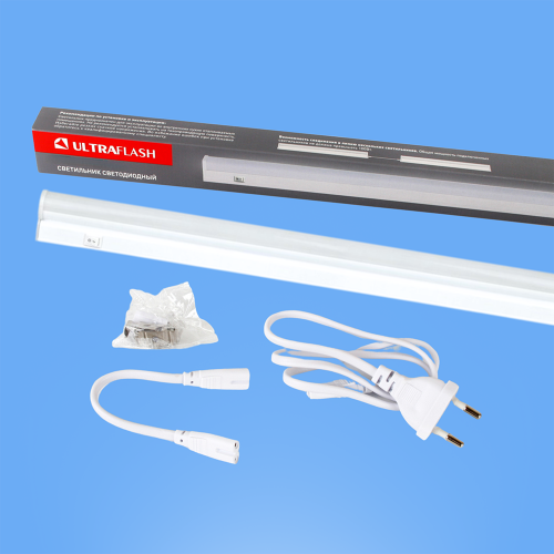 Светильник линейный светодиодный 5Вт, 220В, 6000К, с сетевым проводом и выключателем на корпусе LWL-2016-01 ULTRAFLASH