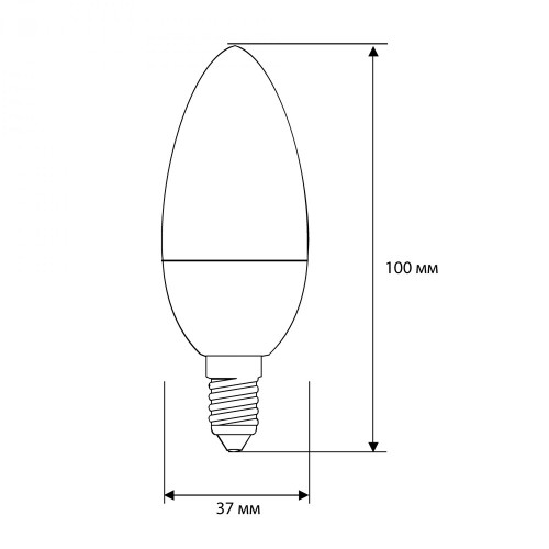 Лампа светодиодная свеча 7Вт, C35, E14, 6500K, 220В ERGOLUX