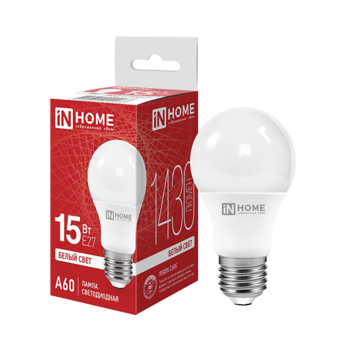 Лампа светодиодная 15Вт 230В Е27 4000К 1430Лм VC IN HOME