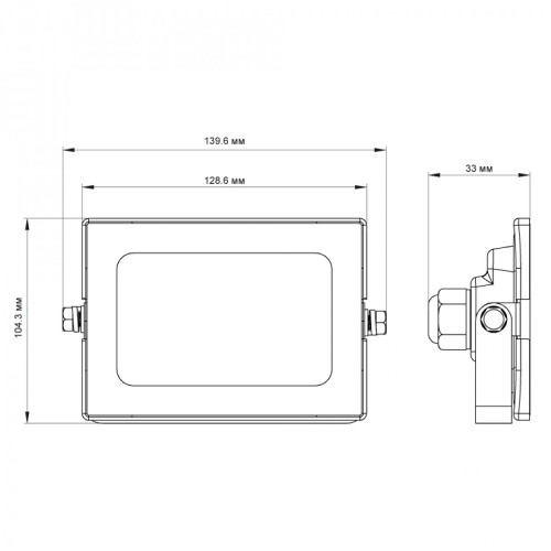 Прожектор светодиодный 30Вт, 220В, 6500K, Чёрный LFL-3001 C02 ULTRAFLASH