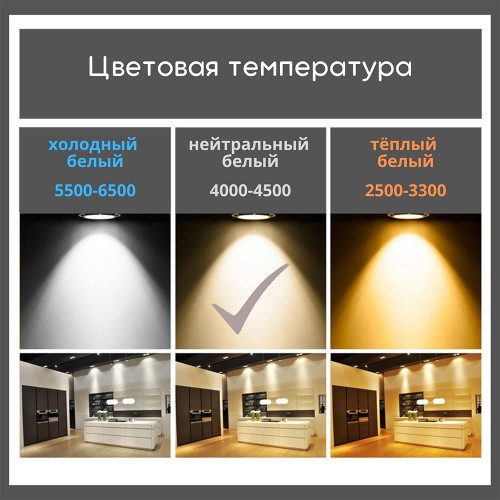 Лампа светодиодная 15Вт, GX53, 4000K, GX53, 220В IN HOME